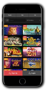 CasinoChan Casino mobile lobby