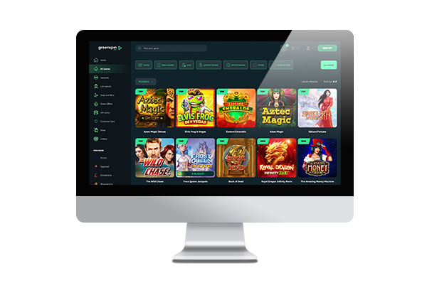 GreenSpin Casino desktop lobby